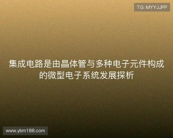 集成电路是由晶体管与多种电子元件构成的微型电子系统发展探析 集成电路是由晶体管与多种电子元件构成的微型电子系统发展探析